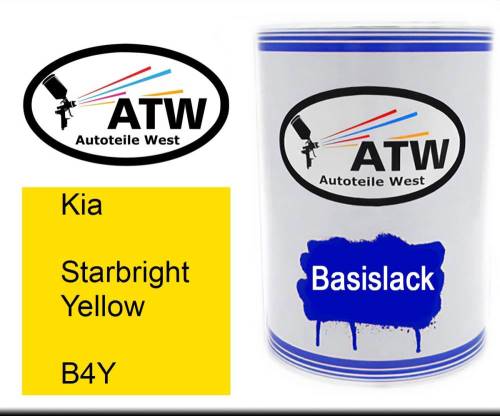 Kia, Starbright Yellow, B4Y: 500ml Lackdose, von ATW Autoteile West.